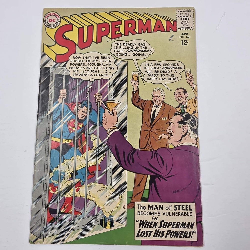 Superman No 160 April 1963 DC Comics Silver Age When Superman Lost His Powers